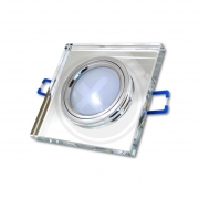 Oprawa halogenowa szklana kwadrat biała LED-11585