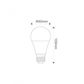 Żarówka LED E27 czujnik mikrofalowy A60 3000K 9W.-22567