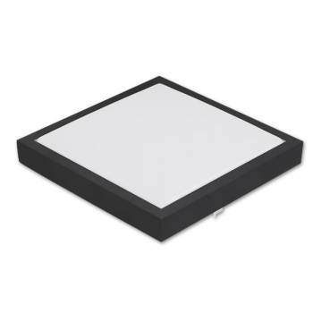 Plafon Solen 2xE27 kwadrat czarny czujnik mikrofal-22663
