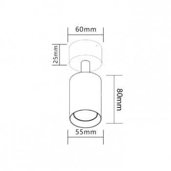 Kinkiet GU10 LED  ruchomy x1 czarny-30840