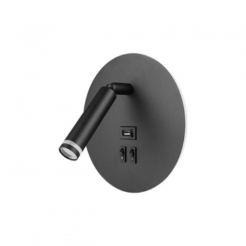 Kinkiet do czytania Piero G9+LED USB czarny.-31127