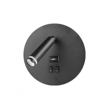 Kinkiet do czytania Piero G9+LED USB czarny.-31128