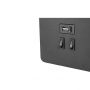 Kinkiet do czytania Piero G9+LED USB czarny+złoty.-31136