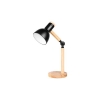 Lampa biurkowa Woody E27 czarna+drewno-31913