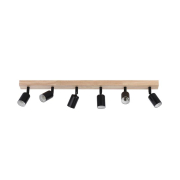 Kinkiet GU10 LED Dabi ruchomy x6 czarny + WD-32829