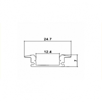 Profil Led Masterled wpuszczany 2m czarny-33090