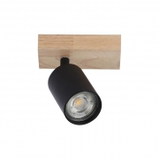 Kinkiet GU10 LED Dabi ruchomy x1 czarny + WD-33120