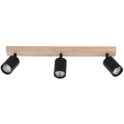 Kinkiet GU10 LED Dabi ruchomy x3 czarny + WD-33122
