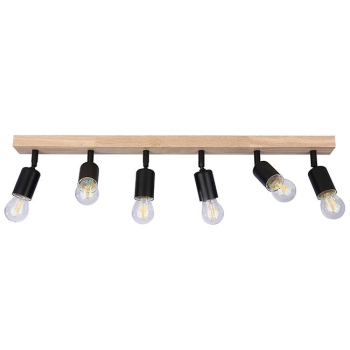 Kinkiet E27 LED Eos ruchomy x6 czarny + WD-33116