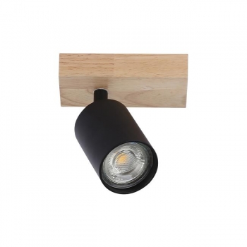 Kinkiet GU10 LED Dabi ruchomy x1 czarny + WD-33120