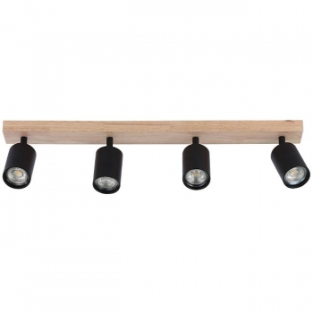 Kinkiet GU10 LED Dabi ruchomy x4 czarny + WD-33123