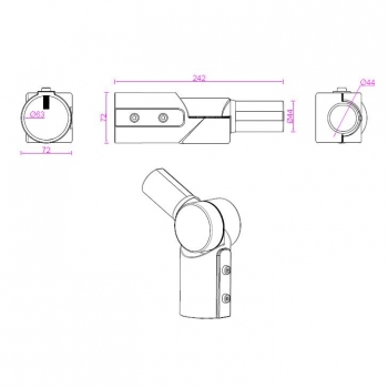 Adapter do słupa oświetleniowego 60mm-40mm-33215
