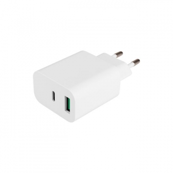Zasilacz Quick Charge 20W 1xUSB-C 1xUSB-A biały-33235