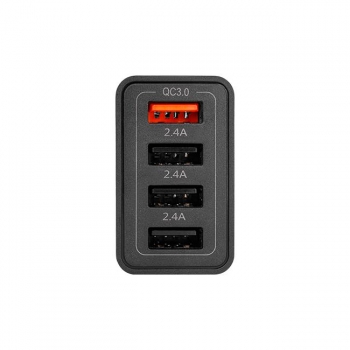 Zasilacz Quick Charge 20W 4xUSB-A czarny-33240