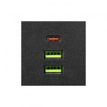 Rozgałęźnik Modi czarny 2x230V + 2x USB-A 1x USB-C-33251