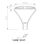 Lampa LED parkowa latarnia Brixon  60W 4000K-33247
