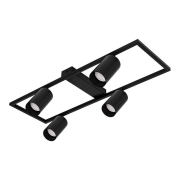 Żyrandol LED GU10 Bumo x4 czarny-34153
