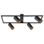Żyrandol LED GU10 Bumo x4 czarny-34152