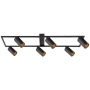 Żyrandol LED GU10 Bumo x6 czarny-34154