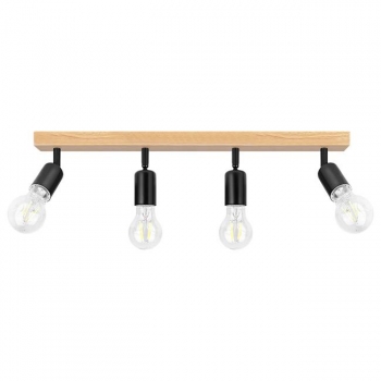 Kinkiet E27 LED Eos ruchomy x4 czarny + WD-34494