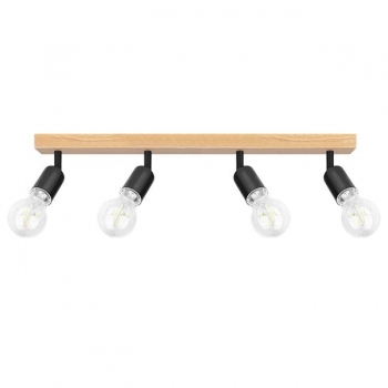Kinkiet E27 LED Eos ruchomy x4 czarny + WD-34495
