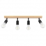 Kinkiet E27 LED Eos ruchomy x4 czarny + WD-34494