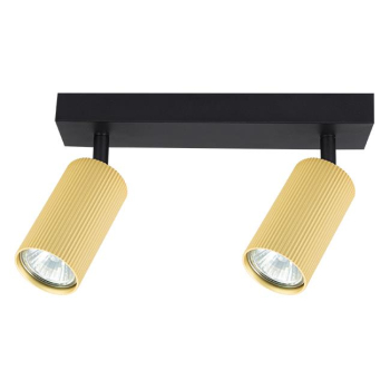 Kinkiet GU10 LED Lucerno ruchomy x2 czarny+złoty-34728