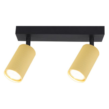Kinkiet GU10 LED Lucerno ruchomy x2 czarny+złoty-34729