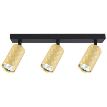 Kinkiet GU10 LED Glamour ruchomy x3 czarny+złoty-34785