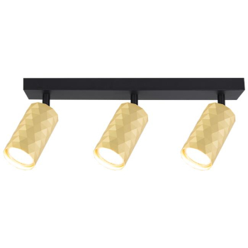 Kinkiet GU10 LED Glamour ruchomy x3 czarny+złoty-34786