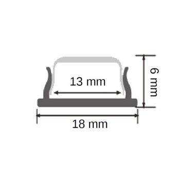 Profil Led Masterled elastyczny 2m anodowany mlecz-34922