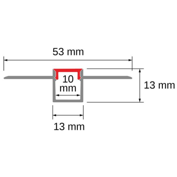 Profil Led Masterled GK 10mm 1m anodowany mleczny-34925