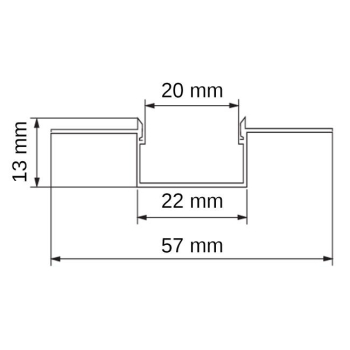 Profil Led Masterled GK 20mm 2m anodowany mleczny-34946