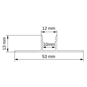 Profil Led Masterled GK do płytek 2m anodowany mle-34956
