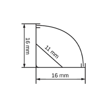Profil Led Masterled kątowy 2m czarny mleczny-34976