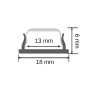 Profil Led Masterled elastyczny 2m anodowany mlecz-34922