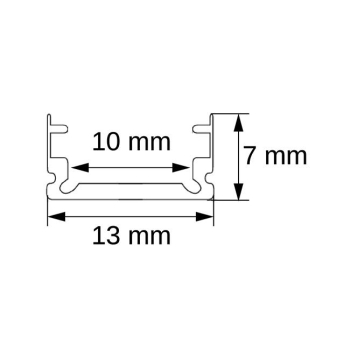 Profil Led Masterled slim 1m czarny mleczny-35008