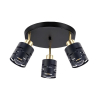 Kinkiet E27 LED Elen ruchomy x3 czarny+złoty okrąg-35554