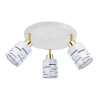 Kinkiet E27 LED Elen ruchomy x3 biały+złoty okrągł-35555