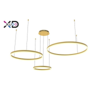 Żyrandol LED Mundo 40/60/80cm 72W złoty 3CCT pilo-35544