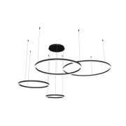 Żyrandol LED Mundo 40/60/80/100cm 119W czarny 3CCT-35547
