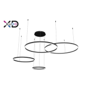 Żyrandol LED Mundo 40/60/80/100cm 119W czarny 3CCT-35551