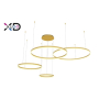 Żyrandol LED Mundo 40/60/80/100cm 119W złoty 3CCT-35548