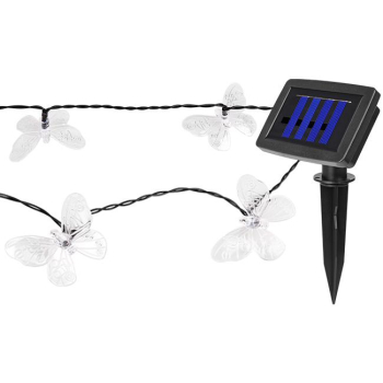 Girlanda LED solarna 20 led 580cm motylek-35665