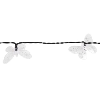 Girlanda LED solarna 20 led 580cm motylek-35668