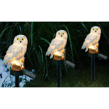 Lampa LED solarna wbijana sowa 40cm-35962