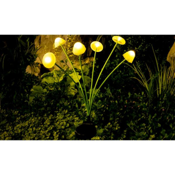 Lampa LED solarna wbijana grzyby 6xLED 72cm-35976