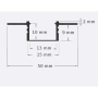 Profil LED PCV 50x12 Wpuszczany GK czarny 2m Mlecz-36085