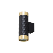 Kinkiet GU10 LED Glamour DUO okrągły czarny+złoty-36282
