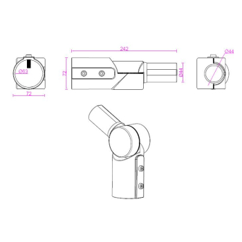 Adapter do słupa oświetleniowego 60mm-40mm-36210